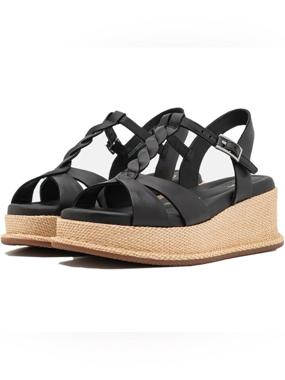 Clark’s Kimmei Twist Wedge Espadrille Sandals Size 8